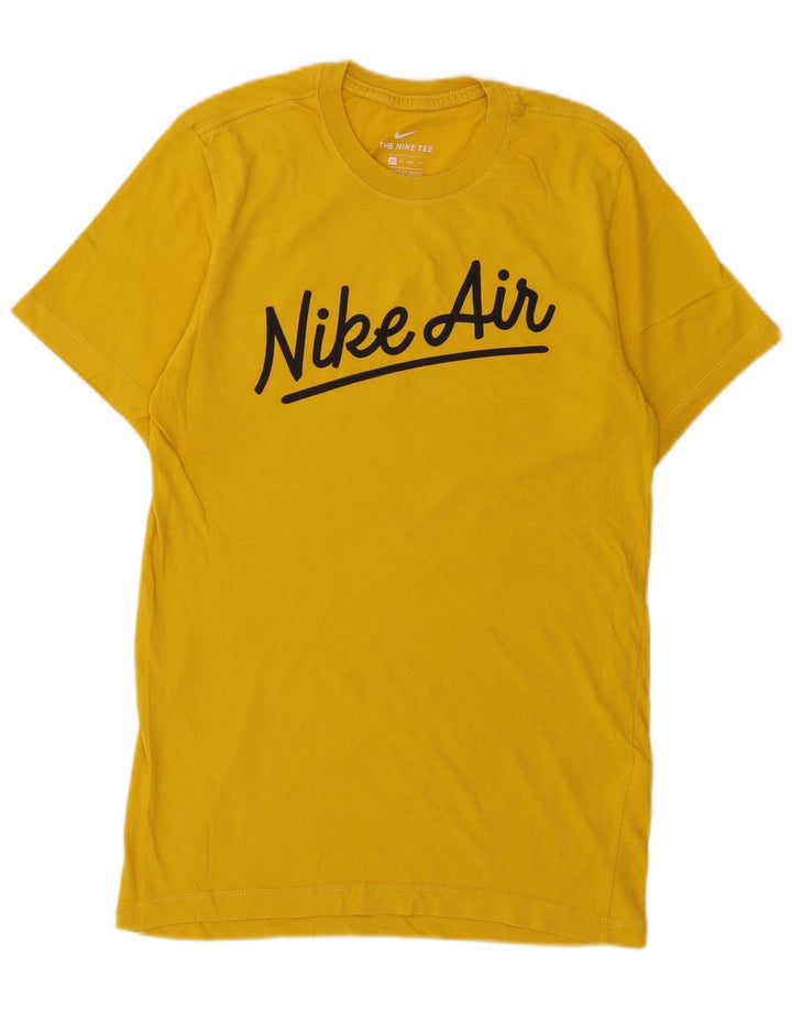 Camiseta gráfica masculina NIKE XS de algodão amarelo