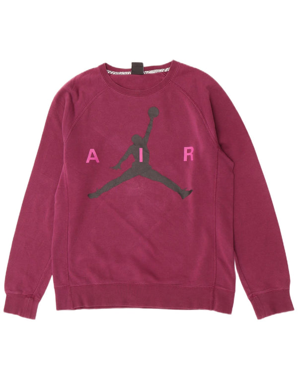 Jordan Mens Graphic Moletom Jumper Médio Roxo Algodão