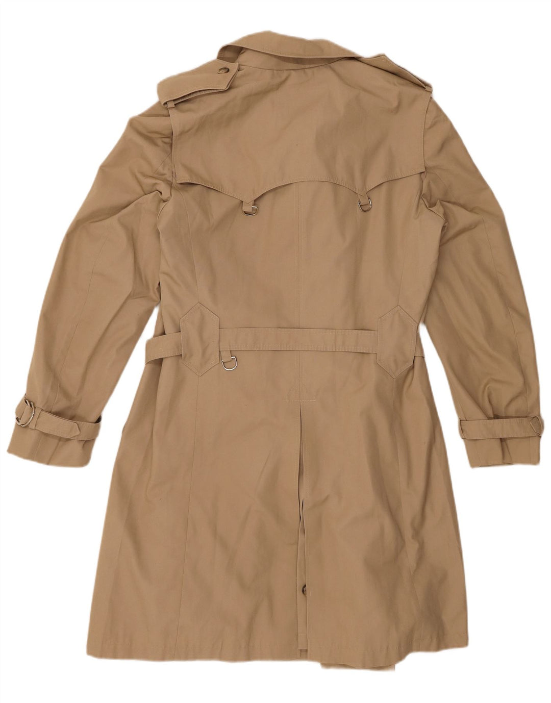 Casaco impermeável feminino vintage UK 12 sintético bege médio