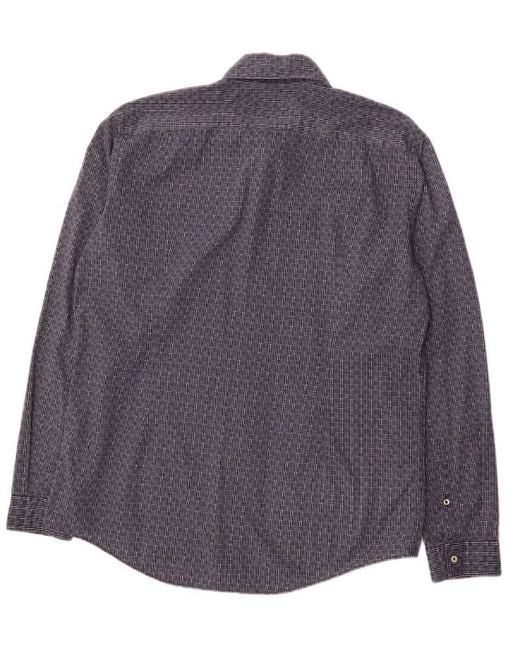 Camisa feminina LIU JO XL azul marinho xadrez algodão clássico