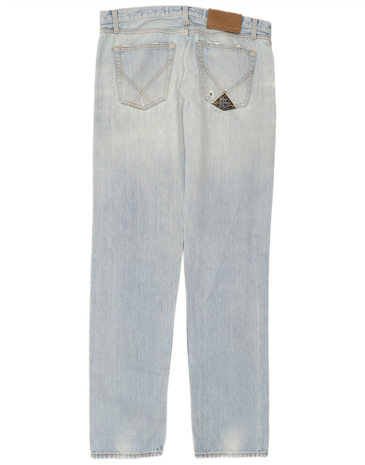 Calça jeans reta masculina Roy Rogers W35 L33 algodão azul