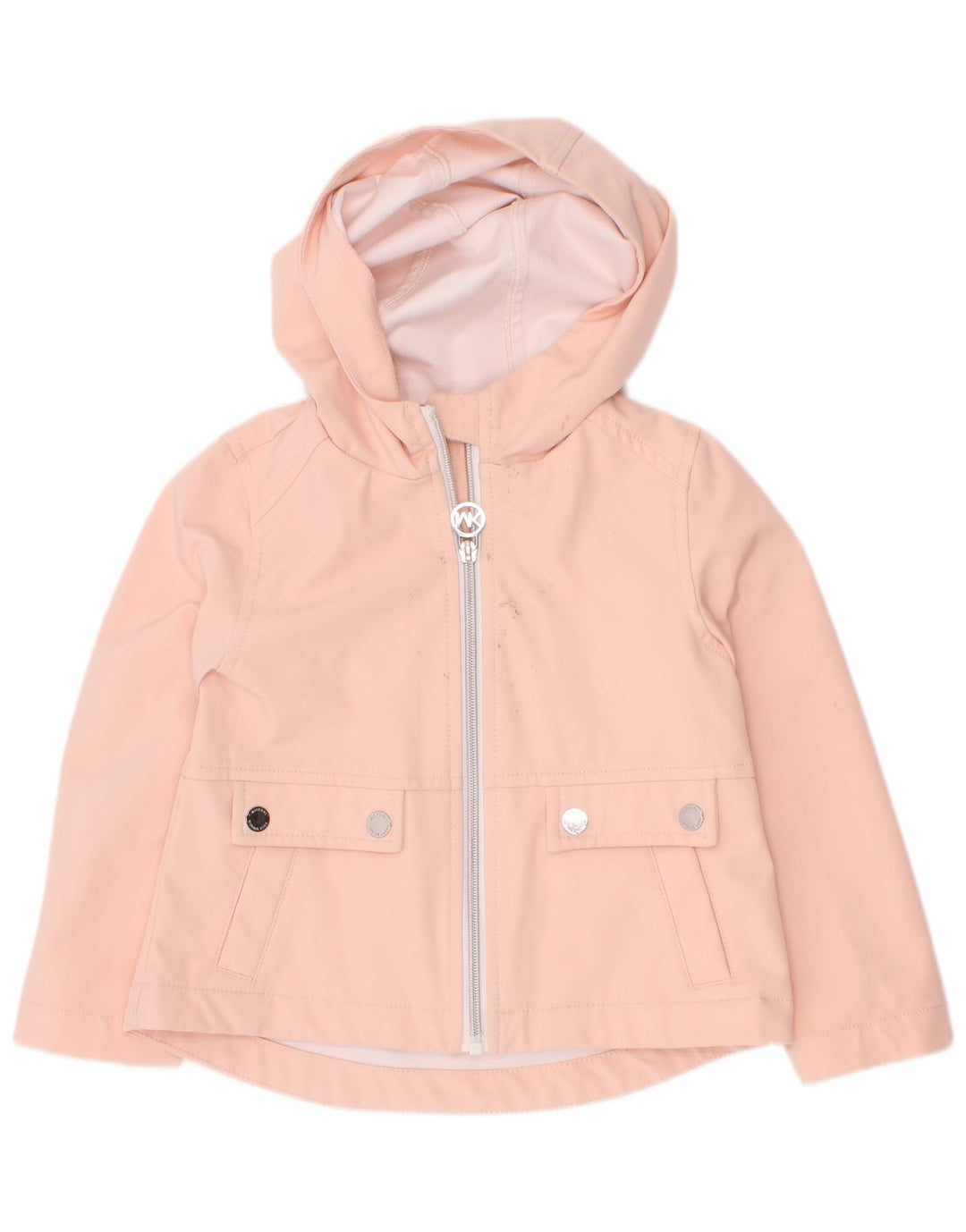 Jaqueta de chuva com capuz para meninas Michael Kors 3-4 anos poliéster rosa