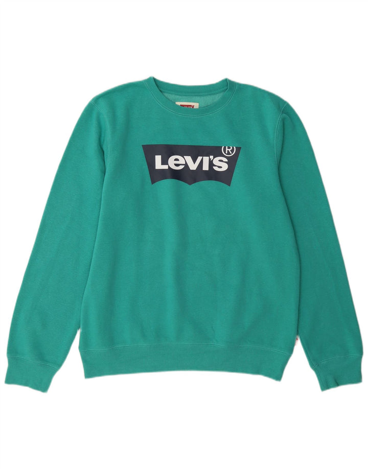 Moletom gráfico Levi's Boys 15-16 anos algodão verde