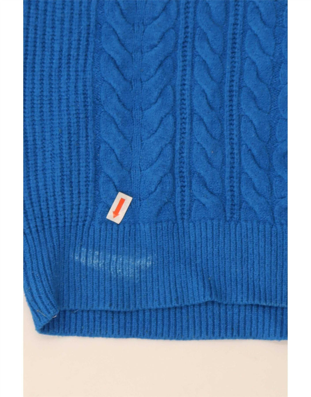 Suéter feminino Marks & Spencer com gola tartaruga Reino Unido 16 grande viscose azul