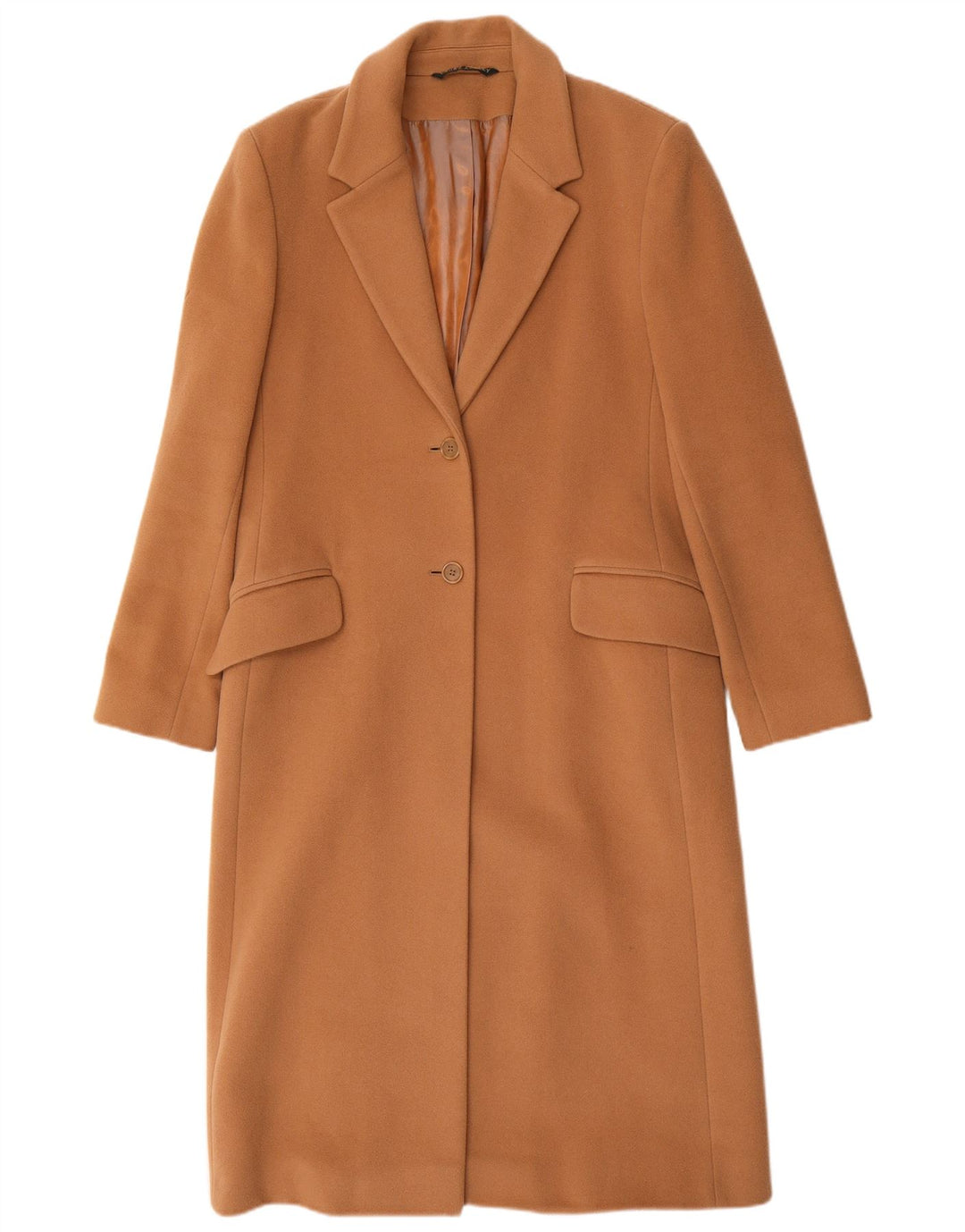 Sobretudo feminino LAURA ASHLEY Reino Unido 14 grande lã virgem marrom