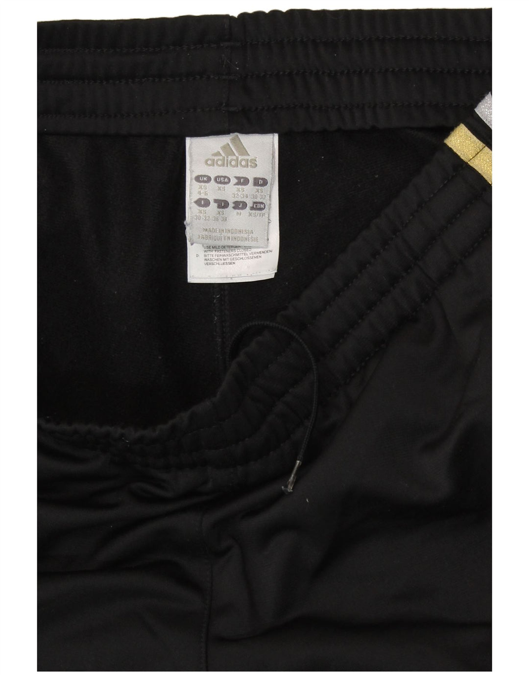 ADIDAS Calças de treino femininas Joggers UK 4/6 XS Poliéster Preto