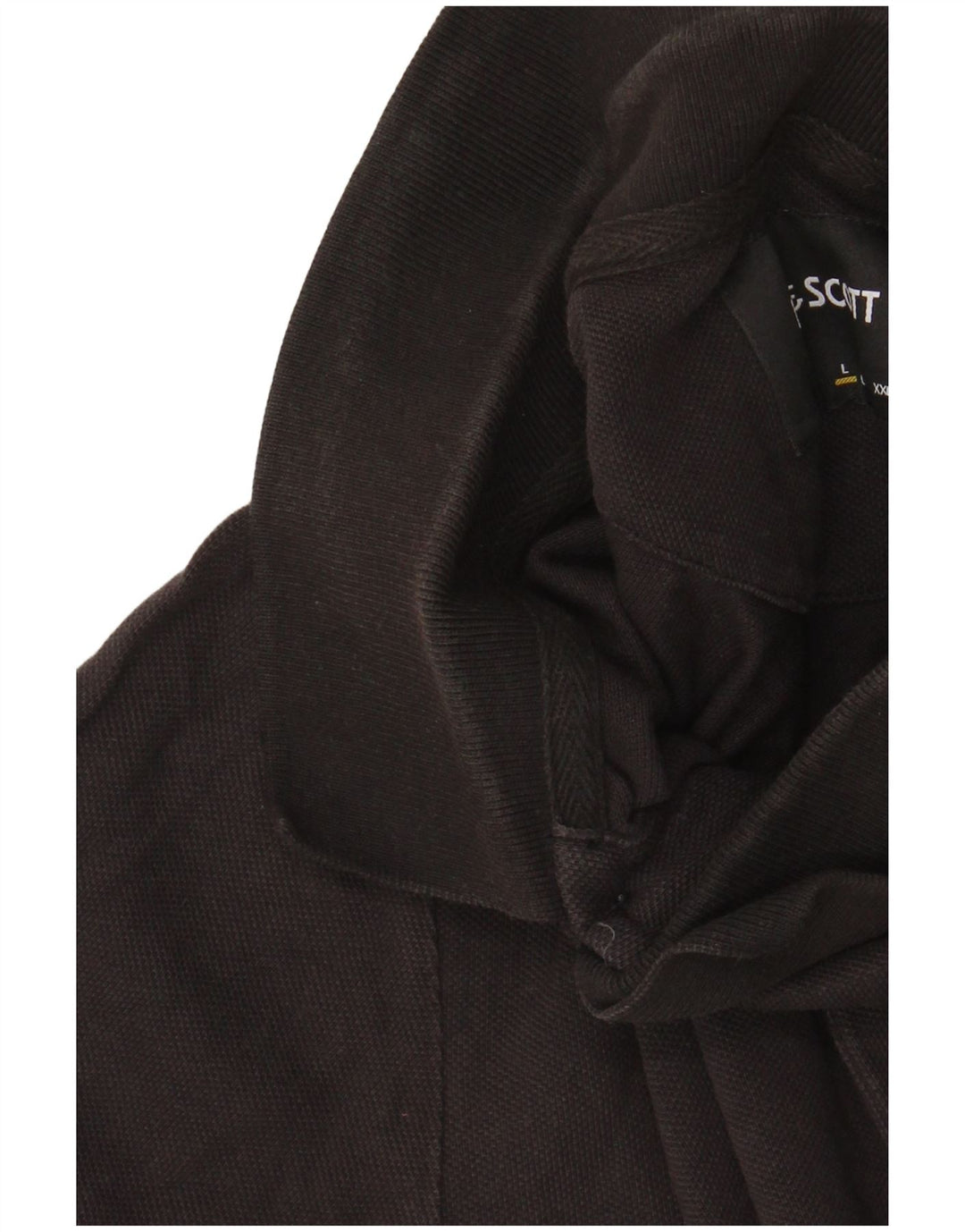 Camisa polo masculina Lyle & Scott grande algodão preto