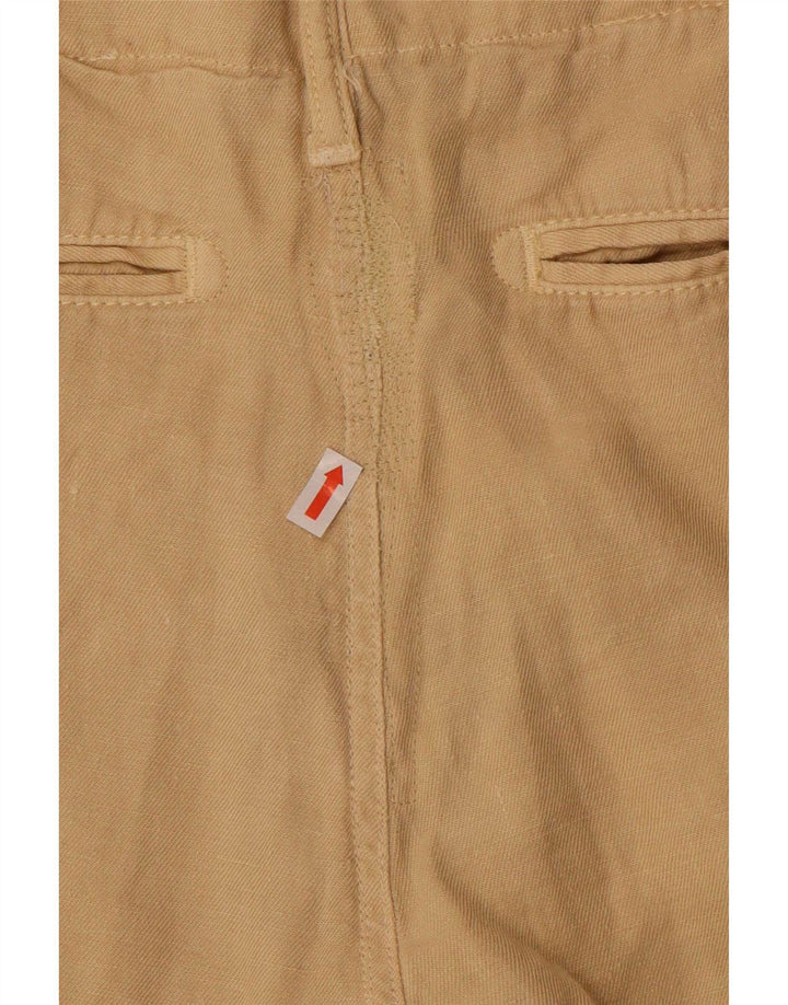 Marlboro Classics Mens Chino Shorts W32 Algodão Bege Médio