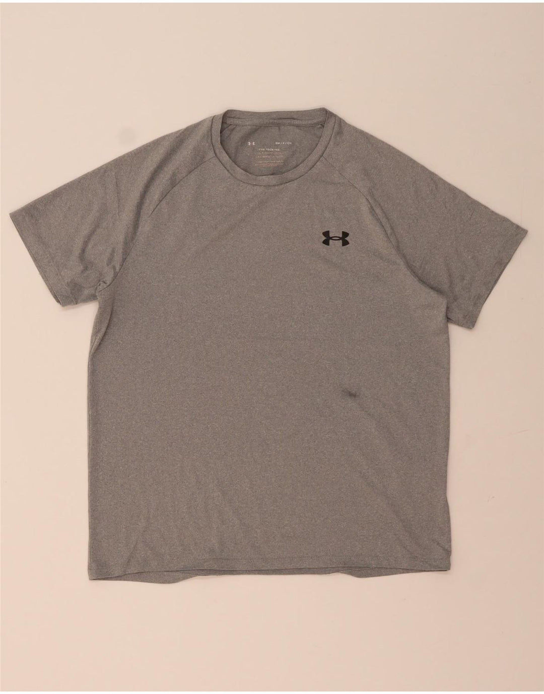 Camiseta masculina Under Armour Loose Fit Top pequeno poliéster cinza