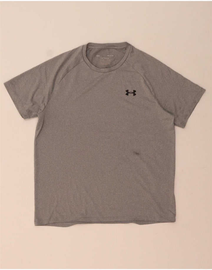 Camiseta masculina Under Armour Loose Fit Top pequeno poliéster cinza