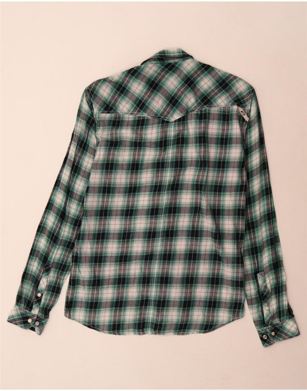 Camisa masculina de flanela Jack & Jones XL verde algodão xadrez