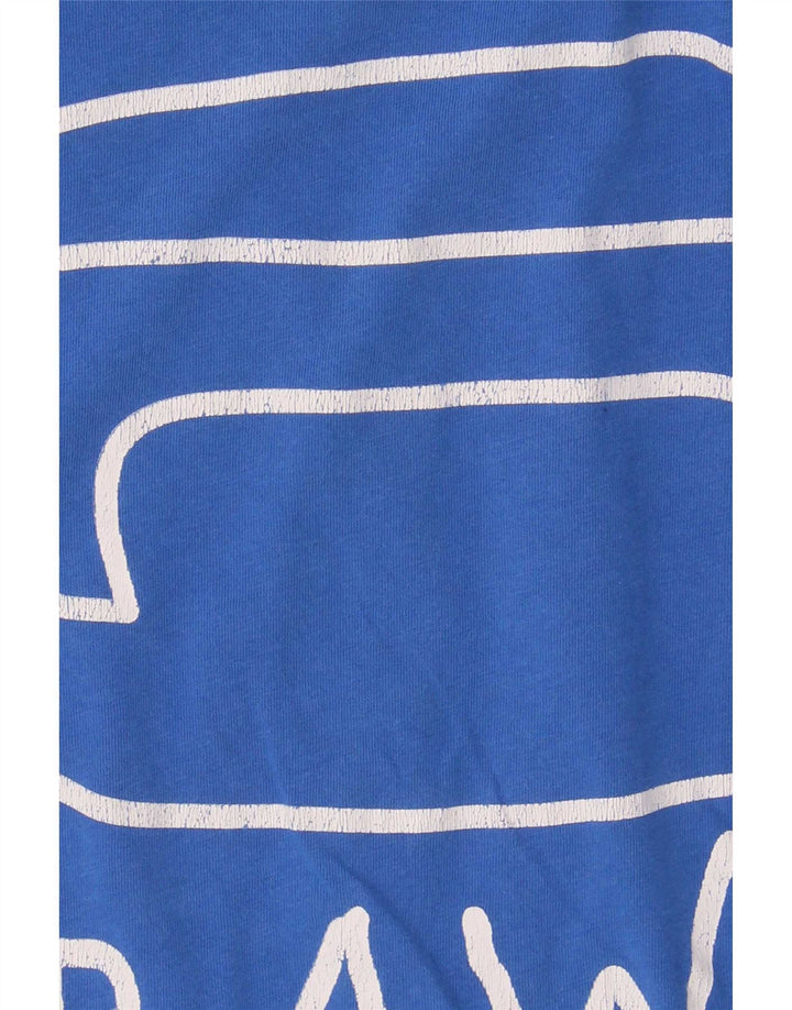 Camiseta gráfica masculina G-Star Top pequeno algodão azul