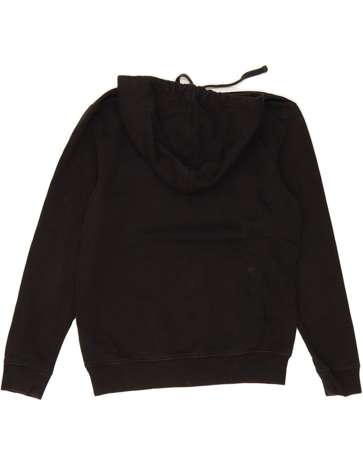 GAP Mens Graphic Hoodie Jumper XS Black Cotton Vintage Gap and Second-Hand Gap from Messina Hembry 