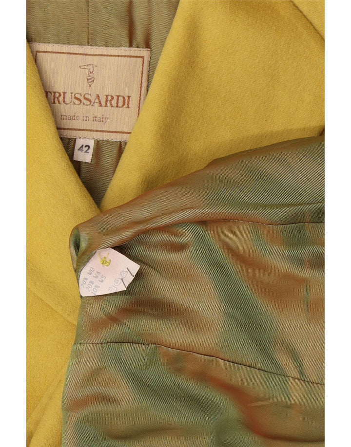 Jaqueta blazer feminina Trussardi manga 3/4 IT 42 médio amarelo