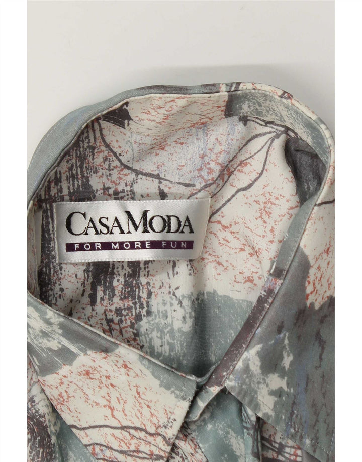 Casa Moda Camisa Masculina Manga Curta Grande Patchwork Multicolorido