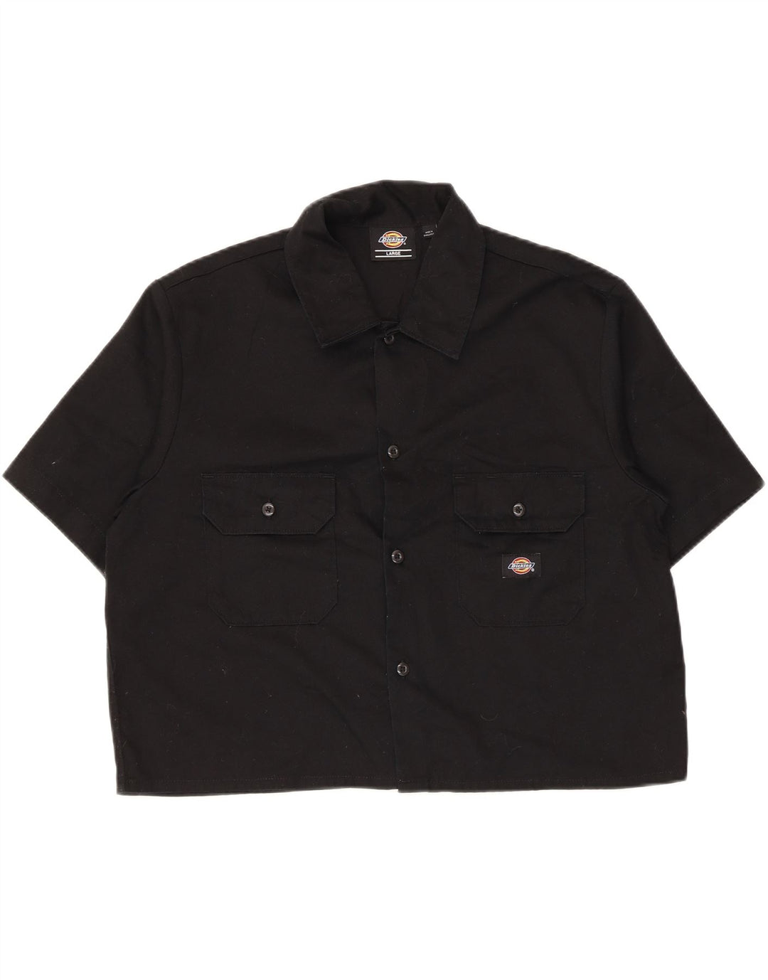 Camisa feminina de manga curta Dickies UK 16 grande poliéster preto