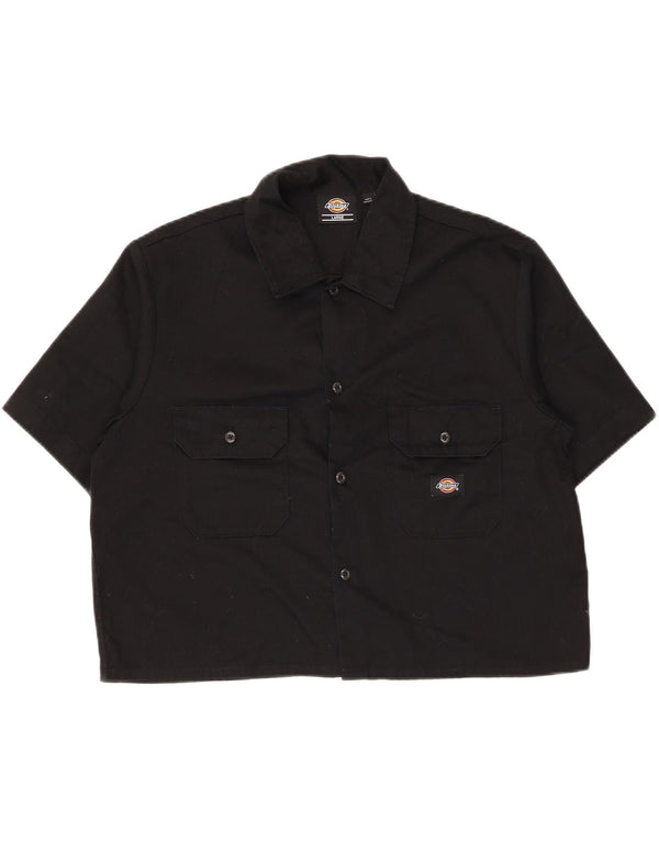 Camisa feminina de manga curta Dickies UK 16 grande poliéster preto