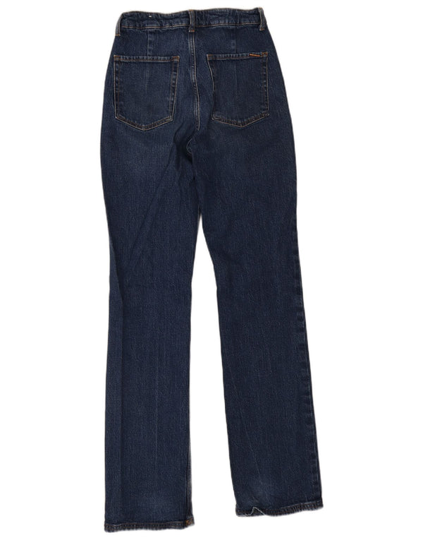 Calça jeans reta feminina Zara EU 36 XS W26 L34 azul marinho