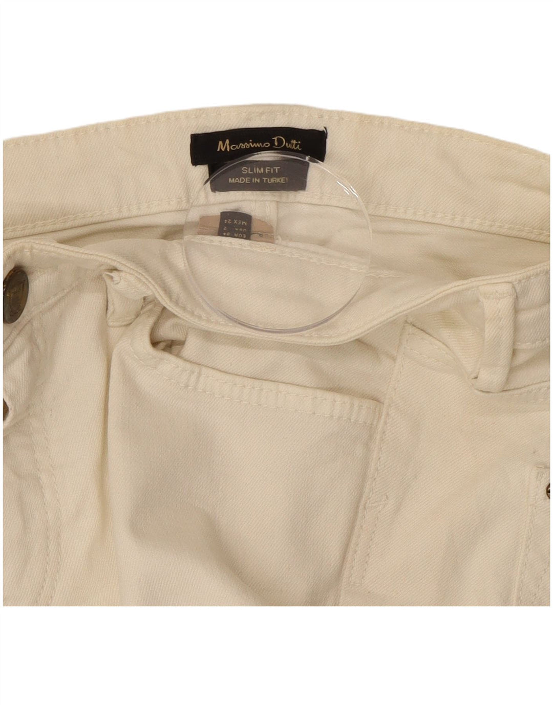 MASSIMO DUTTI Womens Slim Jeans EU 34 2XS W24 L27 White
