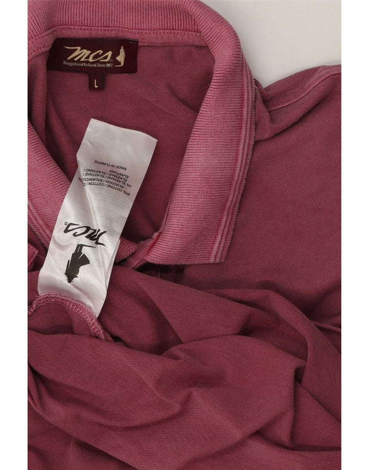 Camisa polo masculina Marlboro Classics grande algodão rosa