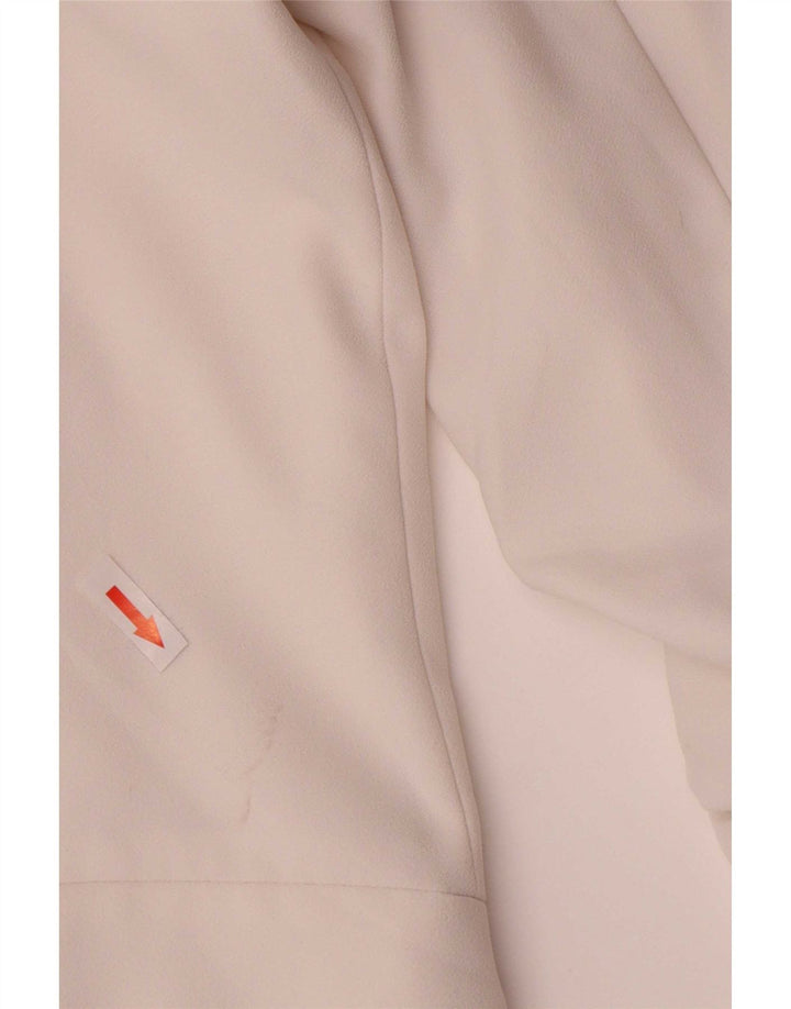 Zara Jaqueta Blazer Feminina Manga 3/4 Aberta Reino Unido 14 Médio Poliéster Branco