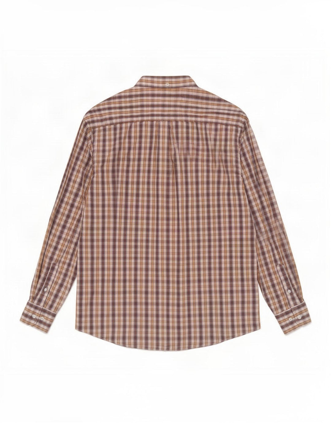 Camisa masculina Farah grande xadrez marrom