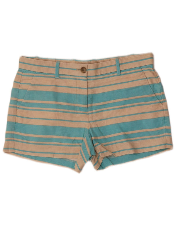 Shorts chino feminino Gap UK 4 XS W28 algodão listrado bege