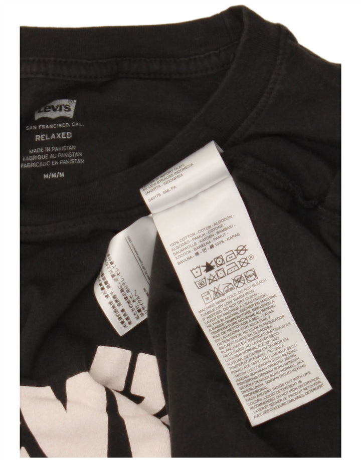 Camiseta masculina Levi's Relaxed Graphic Top Médio Algodão Preto