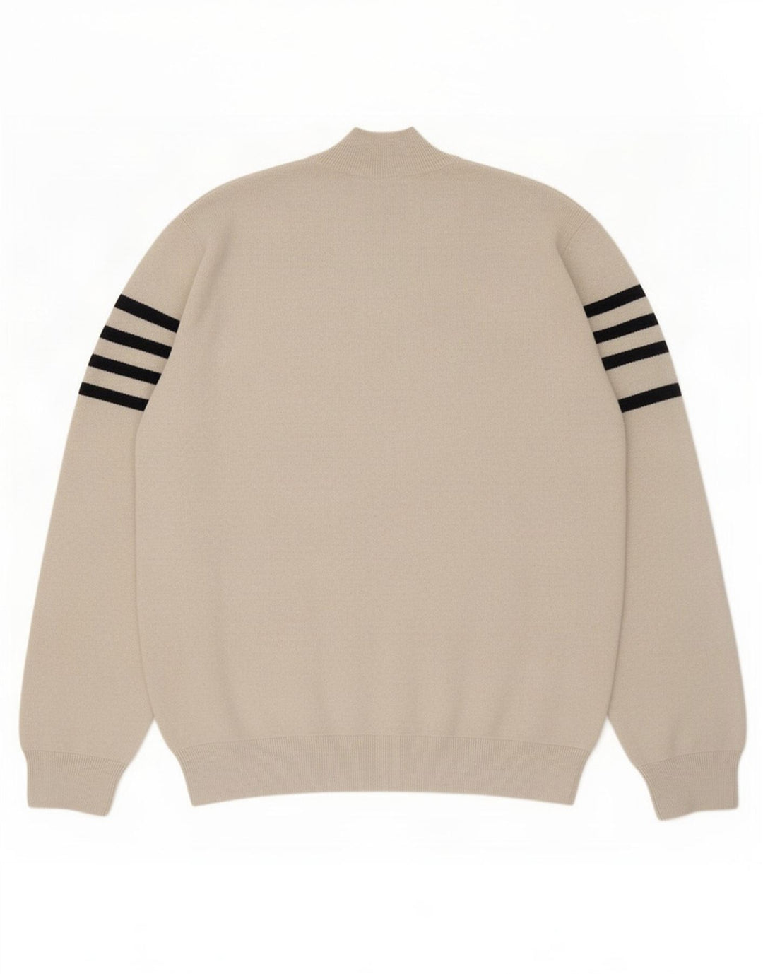 Suéter masculino Marks & Spencer com gola redonda XL poliéster listrado bege