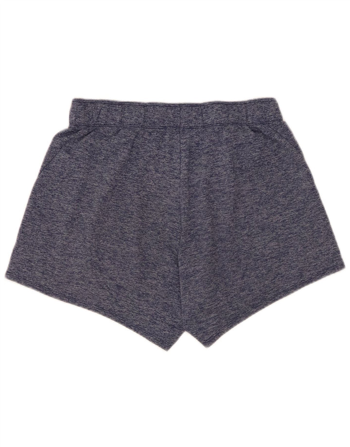 Shorts esportivos femininos Nike Dri Fit UK 10 poliéster manchado azul pequeno