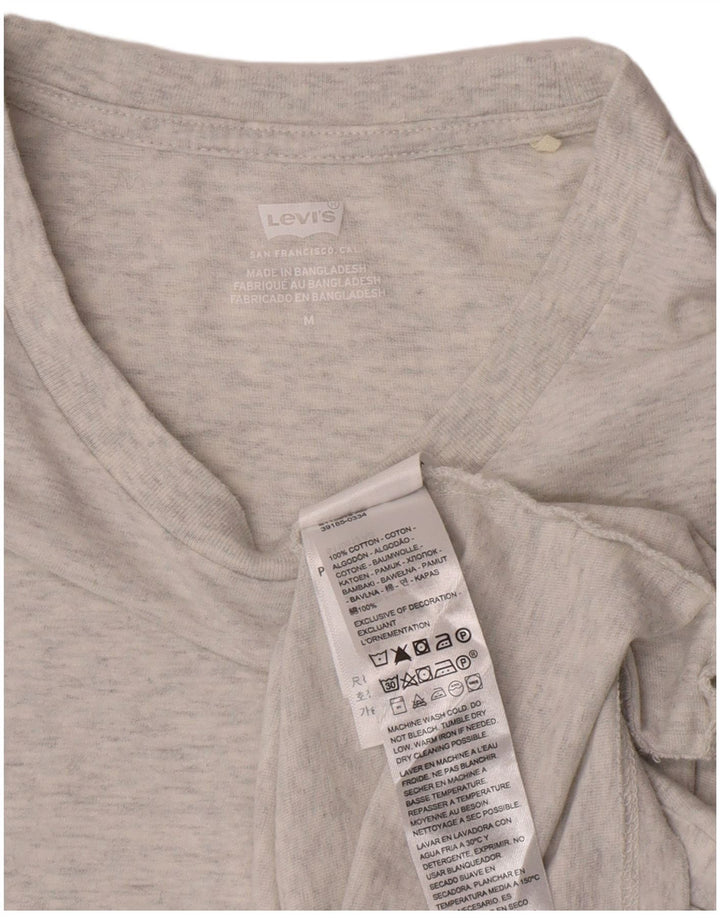 Camiseta feminina Levi's Top UK 12 algodão cinza médio