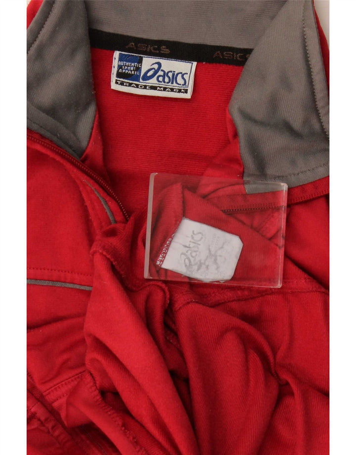 Jaqueta Asics Regular Fit Feminina UK 16 Grande Poliéster Vermelho