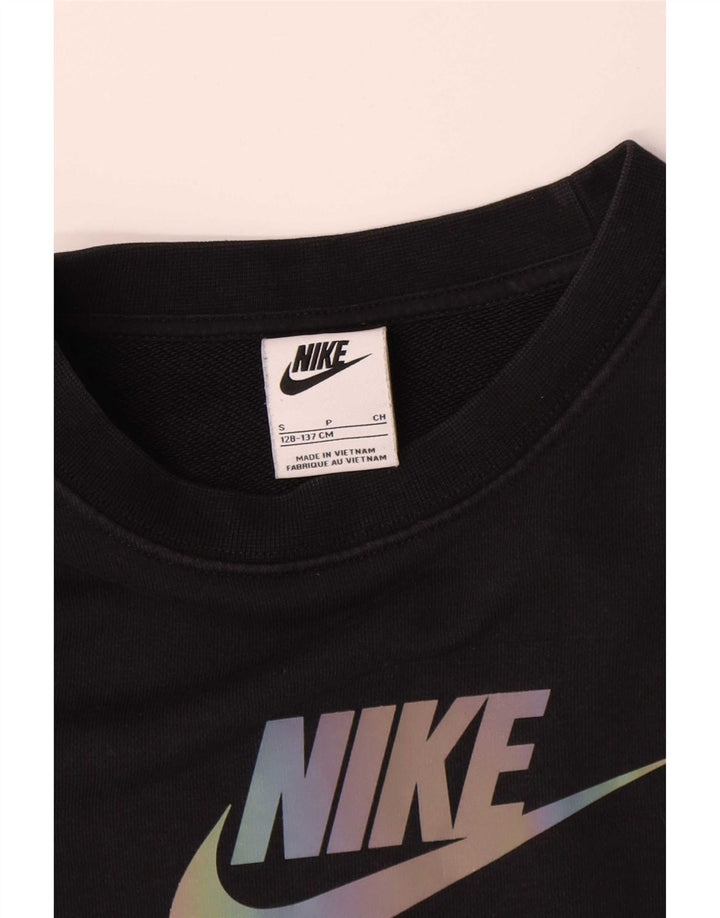 Moletom gráfico Nike Boys Jumper 8-9 anos pequeno preto colorblock