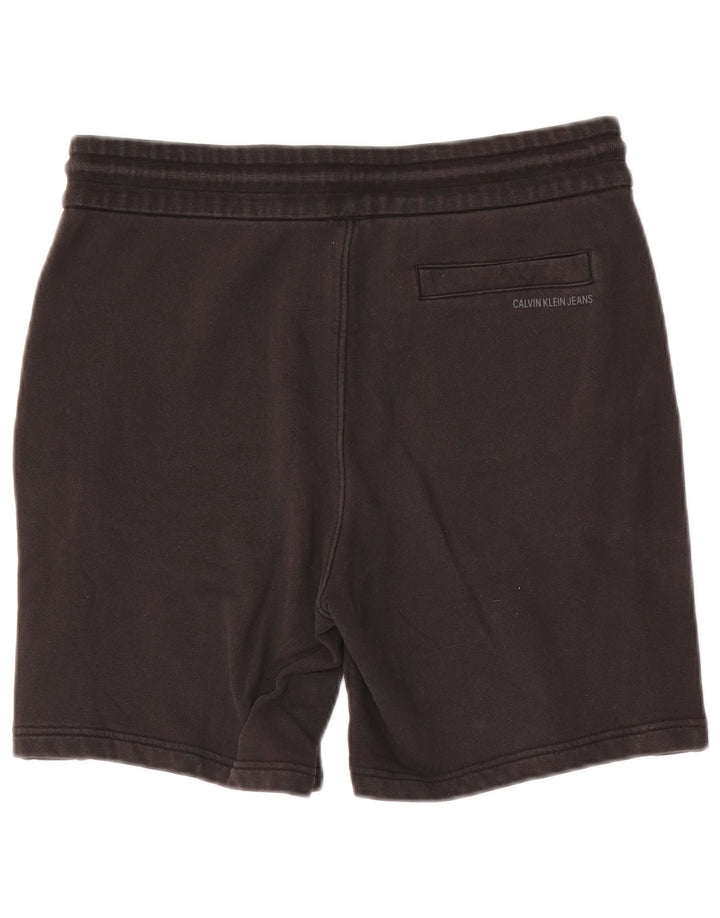 Calvin Klein Mens Graphic Sport Shorts Médio Algodão Preto