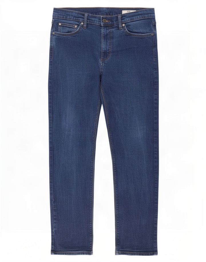 Marks & Spencer Mens Slim Jeans W36 L31 Azul Algodão