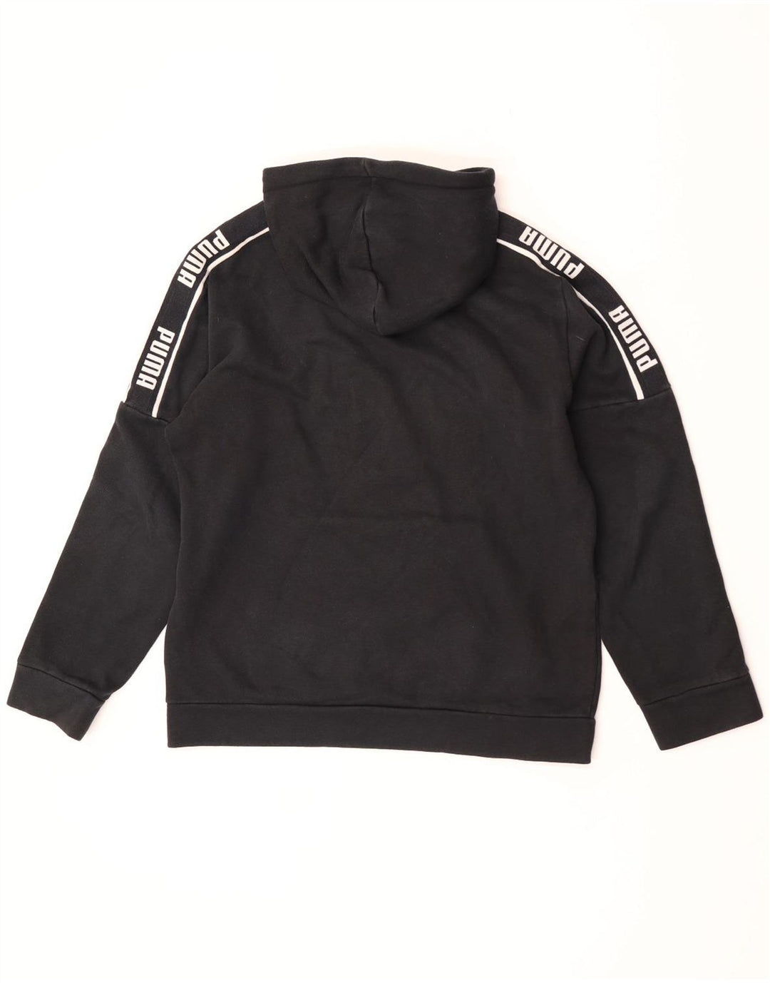 Puma masculino gráfico moletom com capuz médio algodão preto