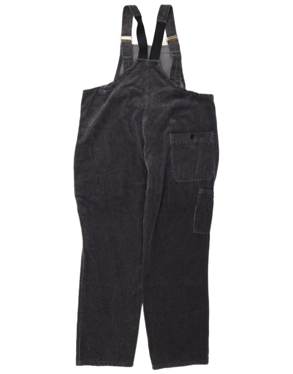 Calça masculina vintage de veludo cotelê W40 L29 algodão cinza