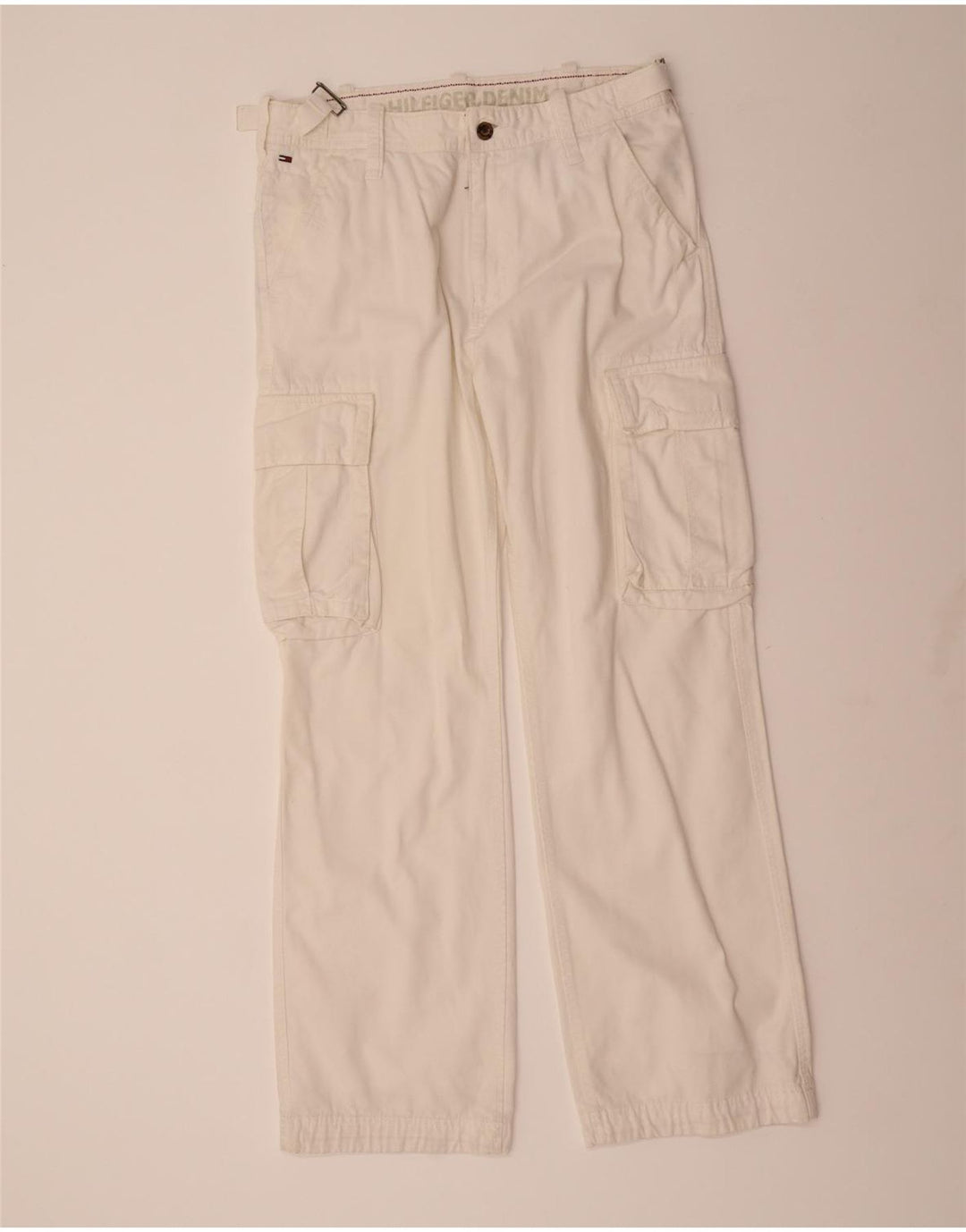Calça cargo reta masculina TOMMY HILFIGER W32 L32 algodão branco