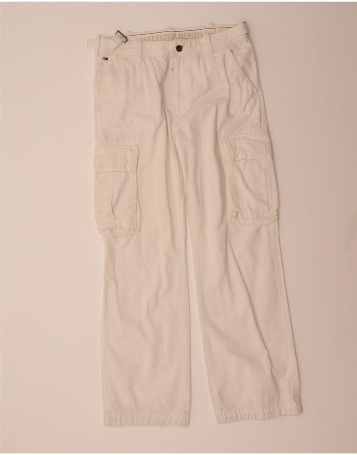 Calça cargo reta masculina TOMMY HILFIGER W32 L32 algodão branco