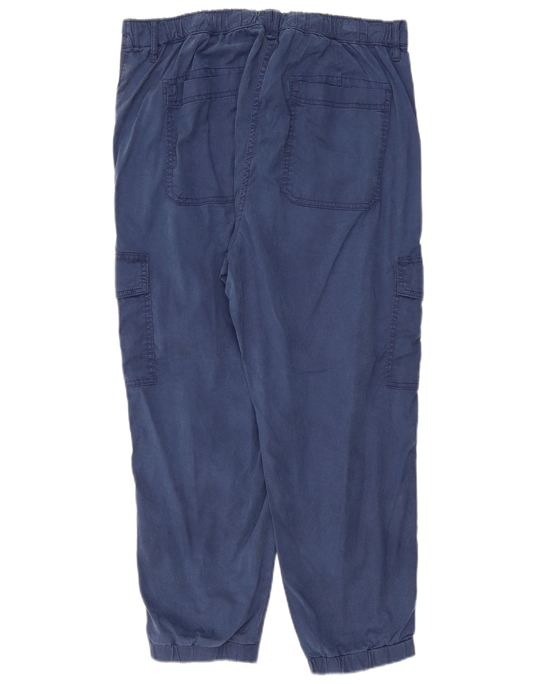 Calça cargo feminina Marks & Spencer UK 16 grande W34 L25 azul marinho