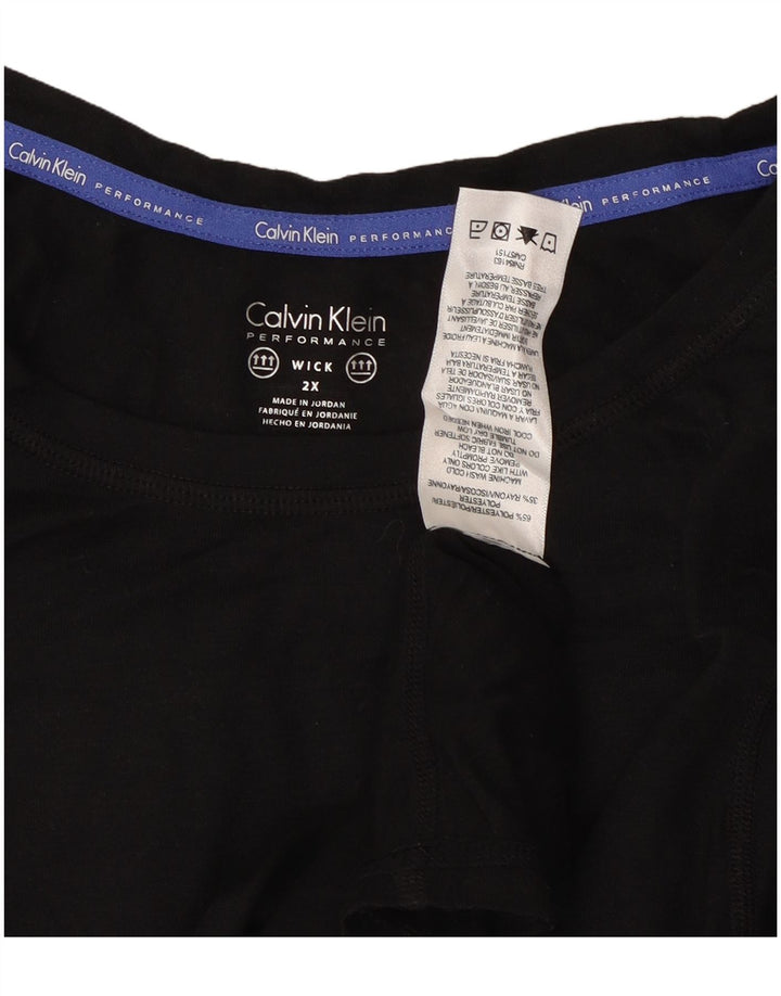 Camiseta feminina CALVIN KLEIN UK 20 2XL poliéster preto