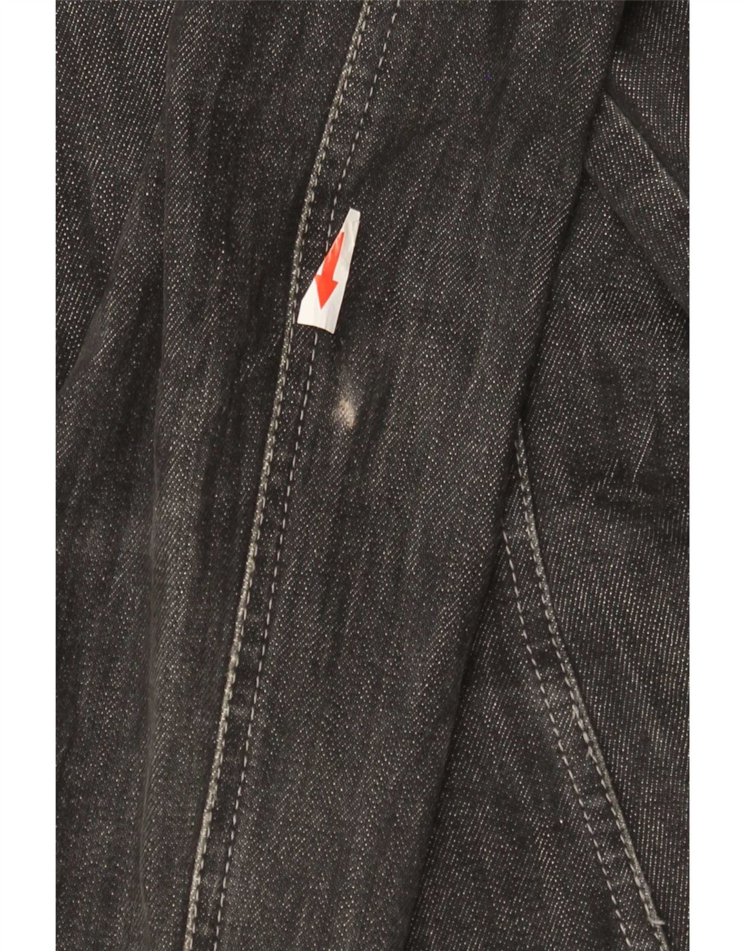 Jaqueta jeans feminina Marella UK 16 grande algodão cinza