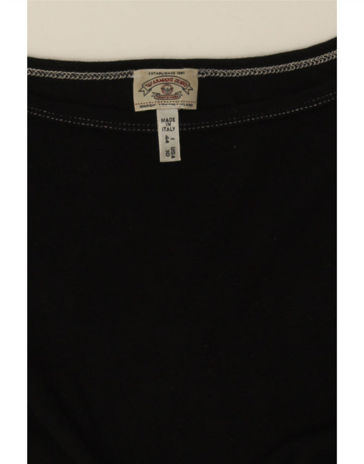 Camiseta feminina Armani Jeans crop top IT 44 médio preto
