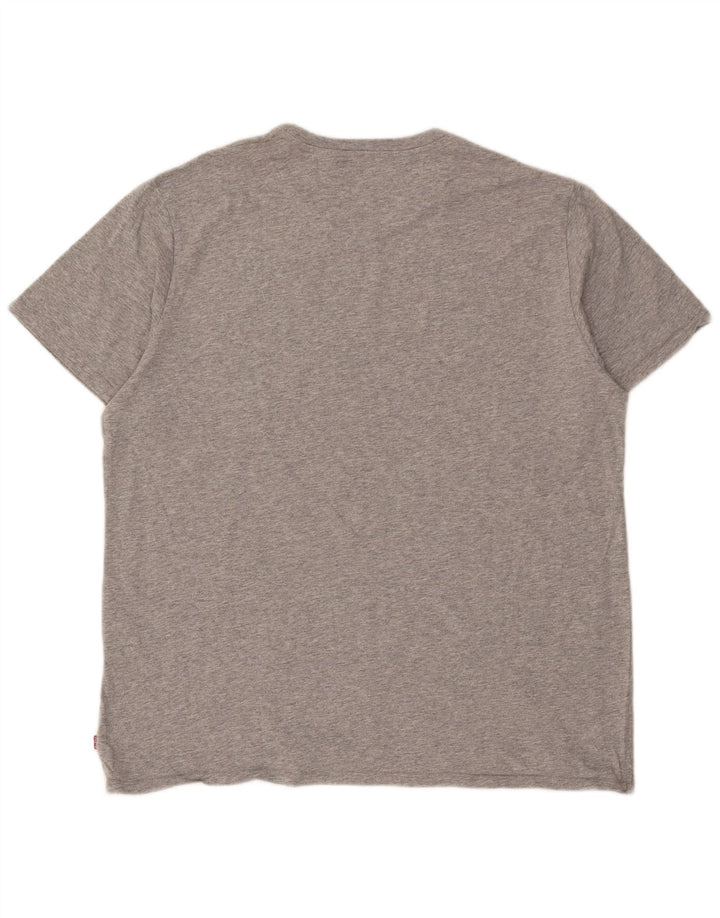 Camiseta gráfica masculina LEVI'S Top 2XL algodão cinza