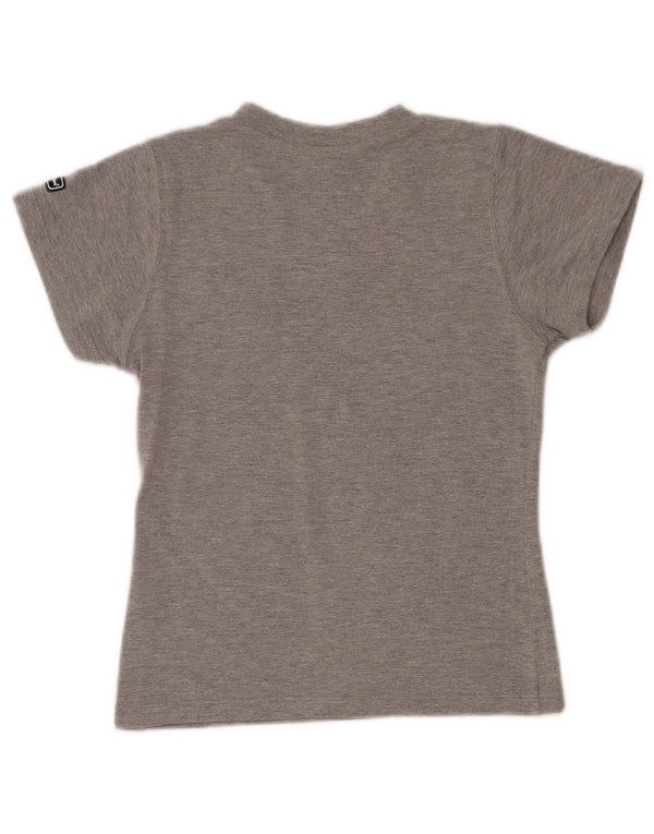 Camiseta feminina Champion UK 8 pequena algodão cinza