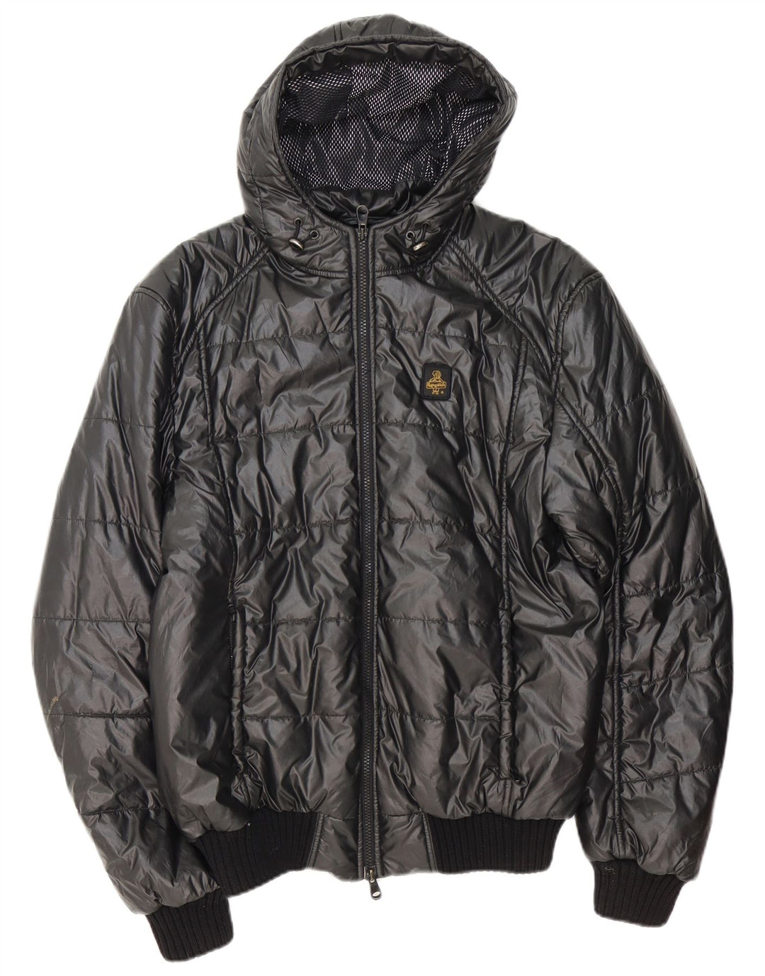 Jaqueta masculina Refrigiwear Sixty acolchoada com capuz UK 42 XL cinza poliéster