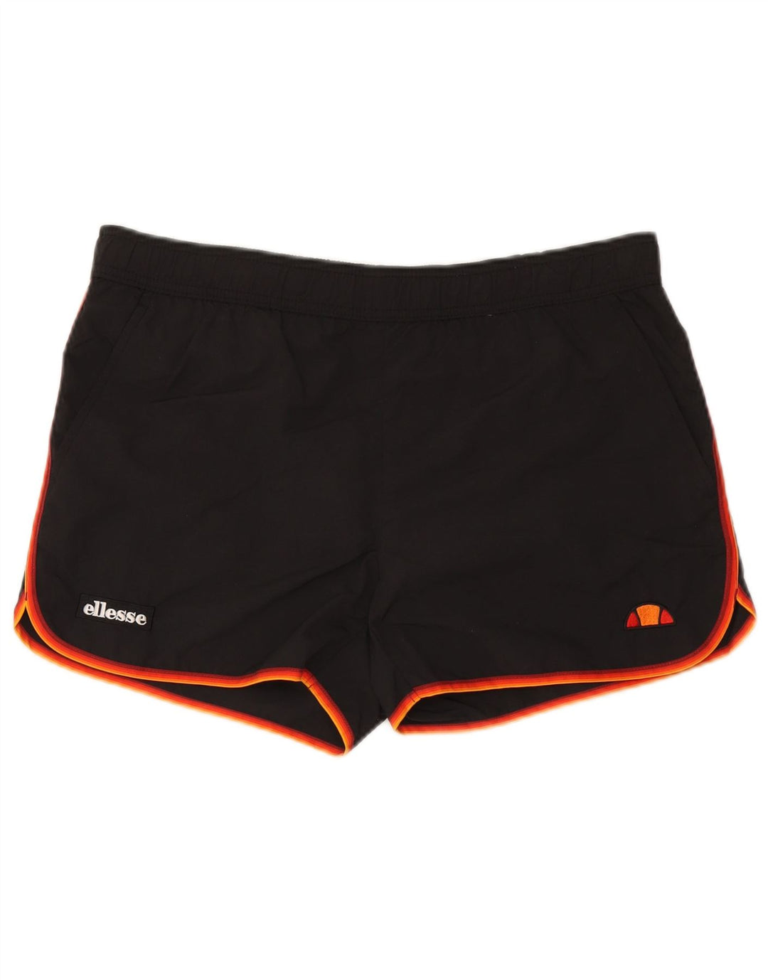 Shorts esportivos masculinos Ellesse grande bloco colorido preto