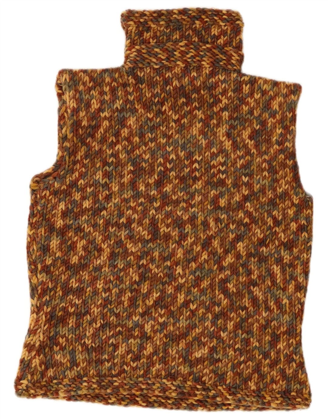 Regata feminina vintage com gola redonda e colete UK 12 média multicolorida manchada