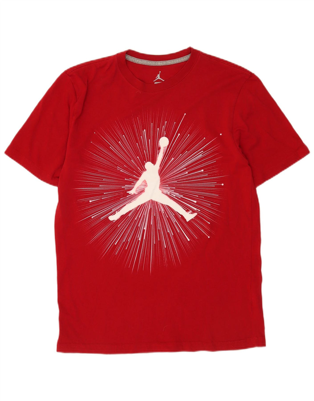 Camiseta Jordan masculina gráfica Top médio algodão vermelho