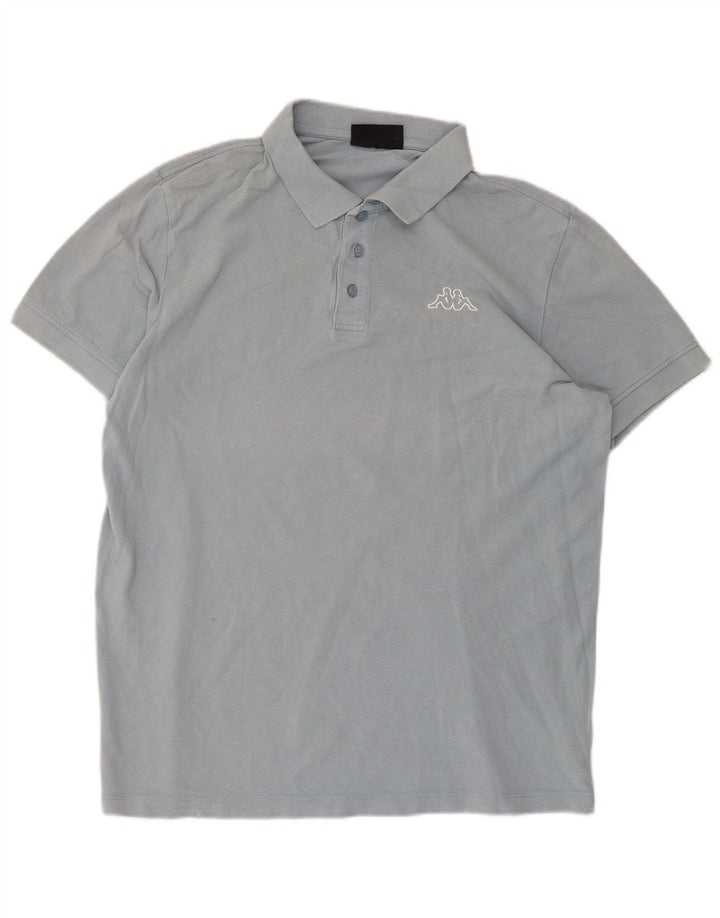 Camisa polo masculina Kappa grande algodão azul